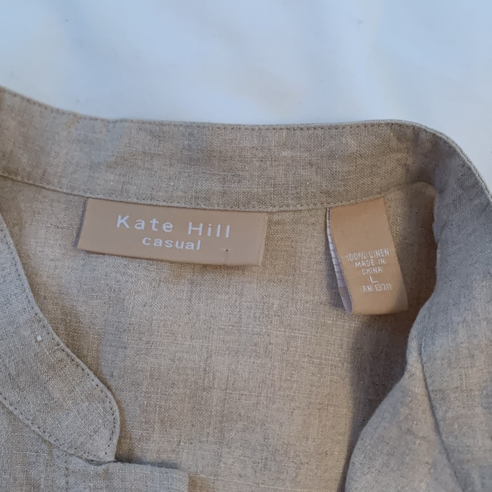 Kate Hill L linen jacket like new - Picture 5 of 8